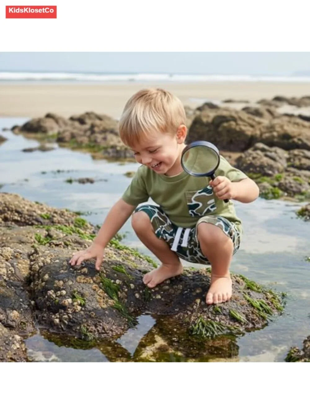 Toddler Boy Camo Duck Embroidery T-Shirt and Shorts Set